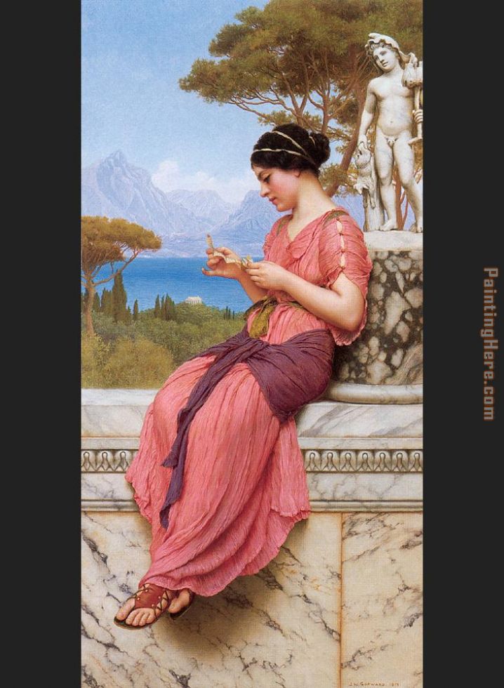 The Love Letter painting - John William Godward The Love Letter art painting